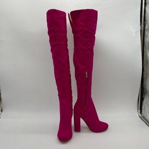 FSJ Over The Knee Chunky High Heel Boots